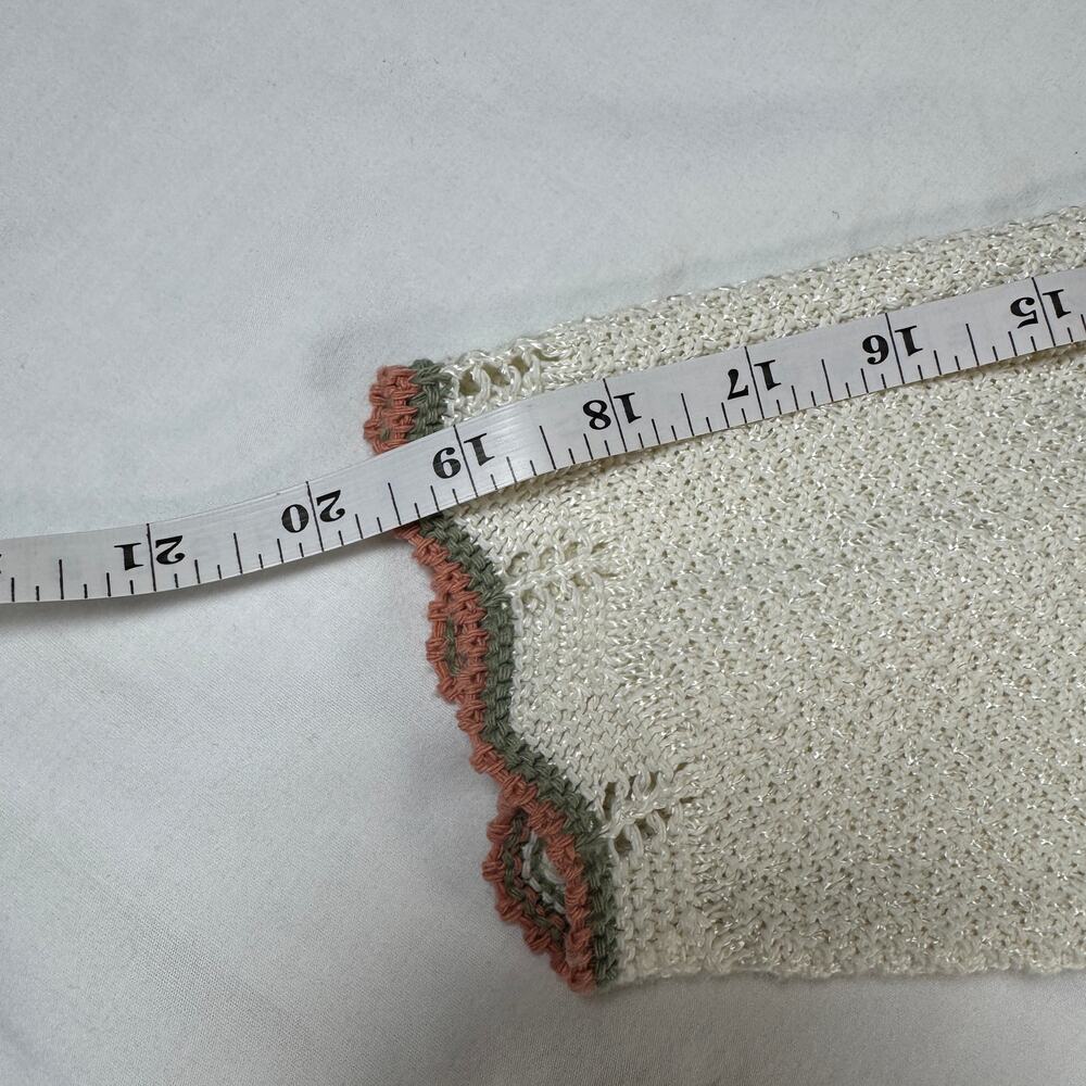Vintage Cricket Lane Petite M Floral Knit Cardigan Cottagecore Pearl Buttons - Picture 8 of 10